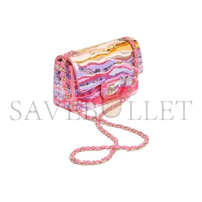 CHANEL MASTER CLASSIC FLAP CF 24C EMBROIDERED SATIN SEQUIN SHOULDER BAG A69900 (20*12*6cm)